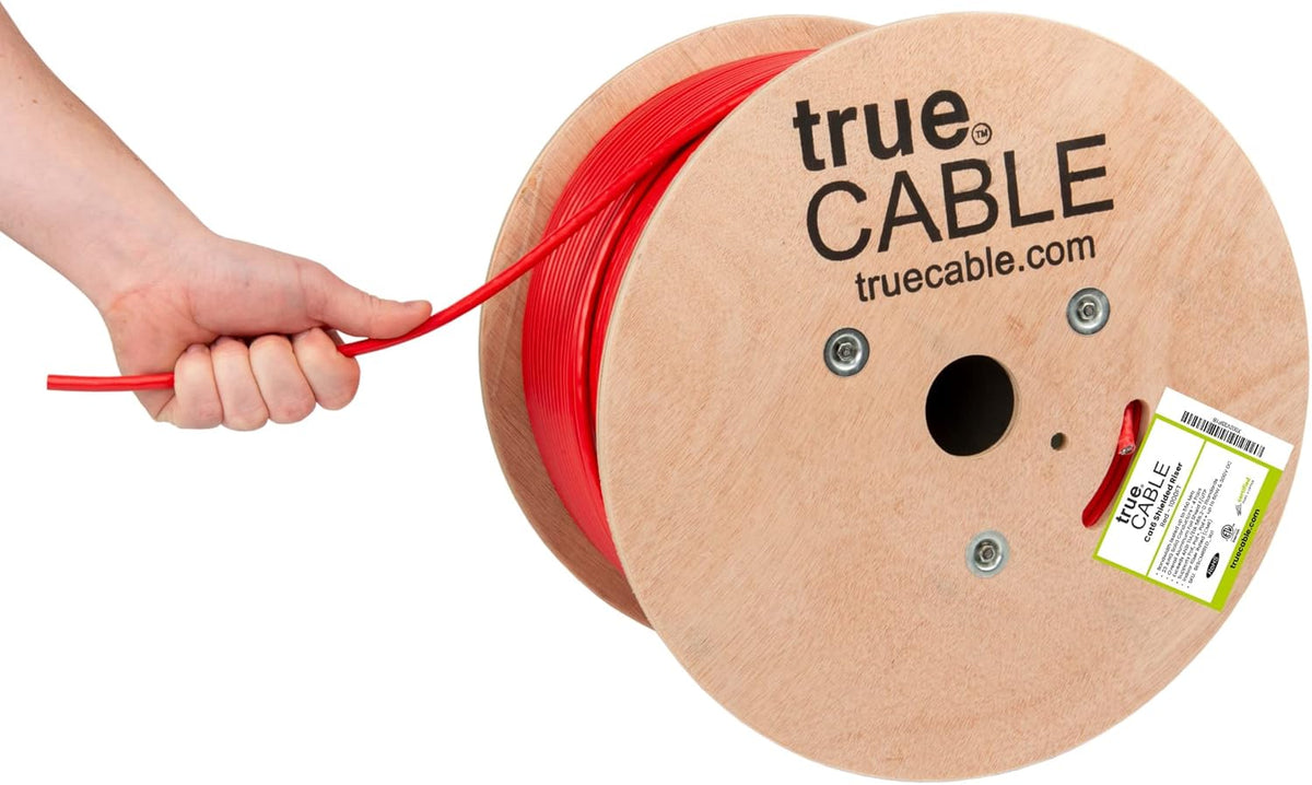 1000ft Red 23AWG Solid Bare Copper Bulk Ethernet Cable G1448