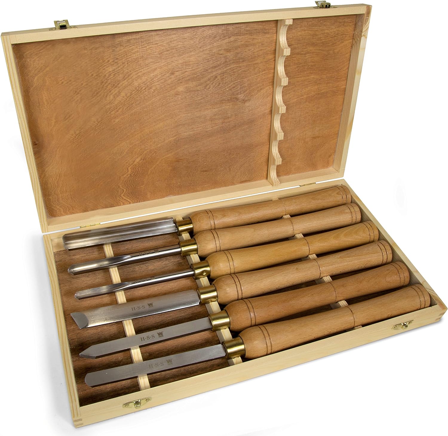 6-Piece High-Speed Steel Chisel Set with Beech Handles O347779
