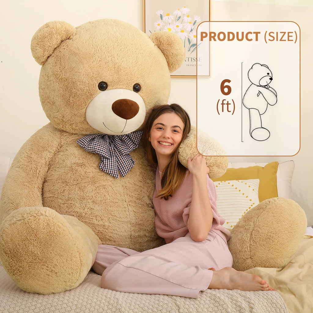 Giant Brown Teddy Bear Plush Stuffed Animal P41664