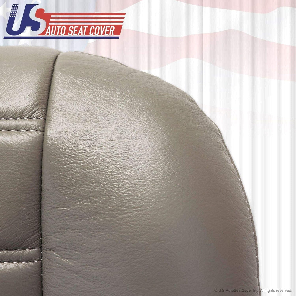 Gray Synthetic Leather Seat Cover Pack of 2 M6299