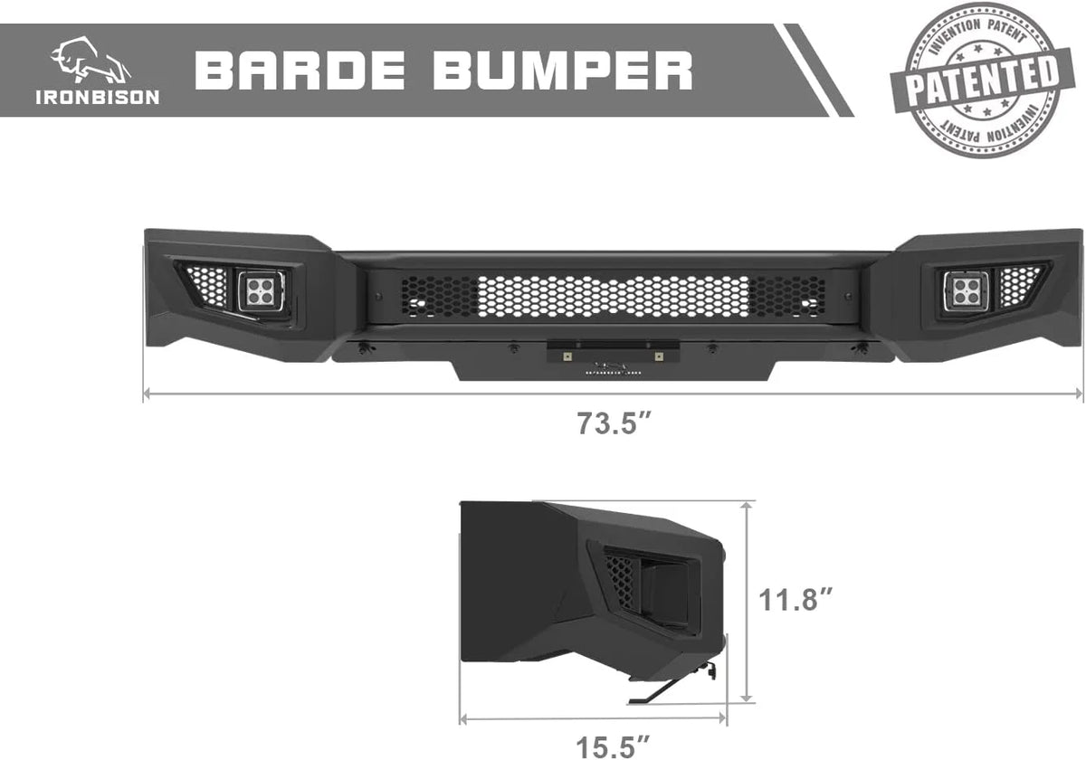 Front Bumper Bull Bar with 2 LED Fog Light N120