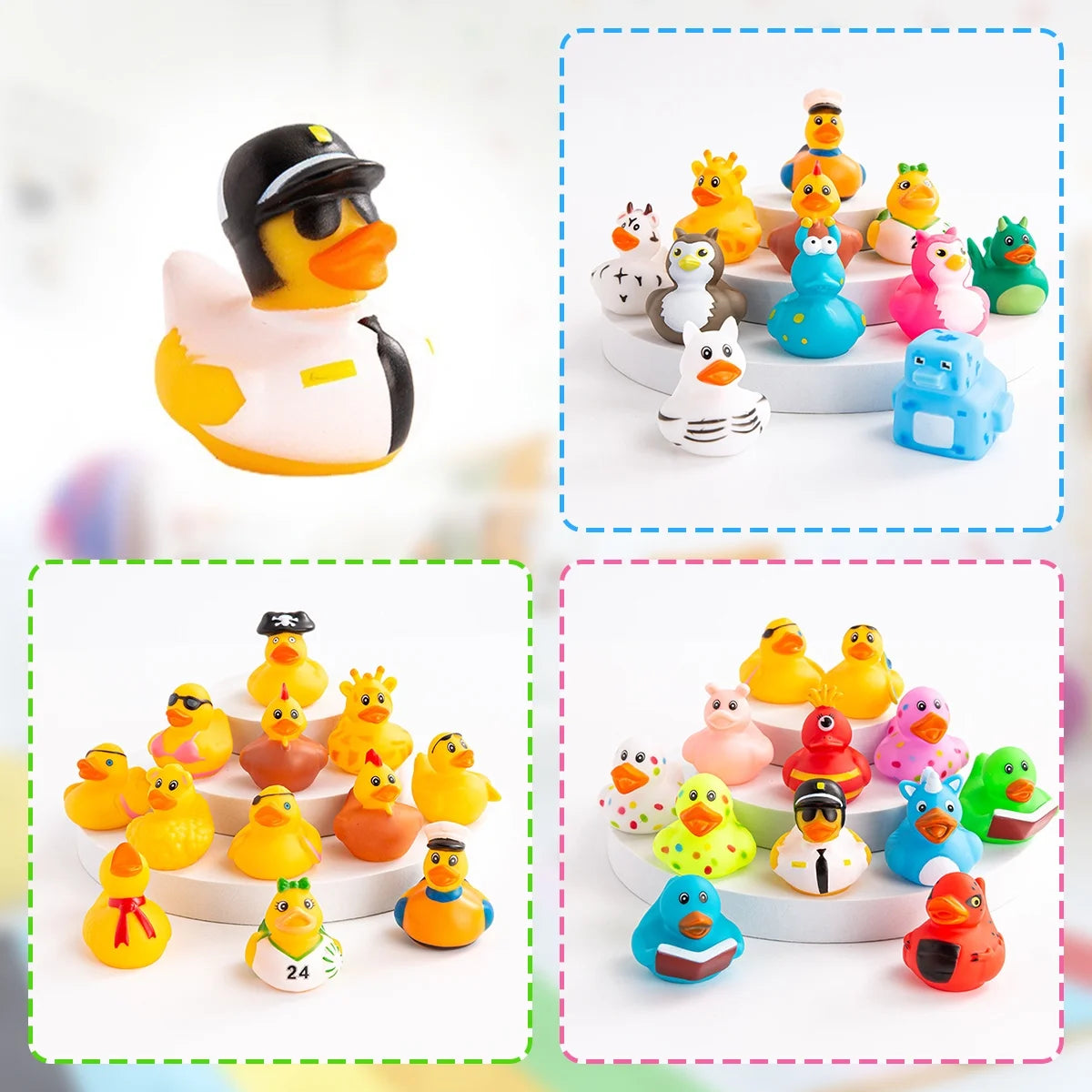 50 Pcs Assorted Rubber Duck Bath Toys I894