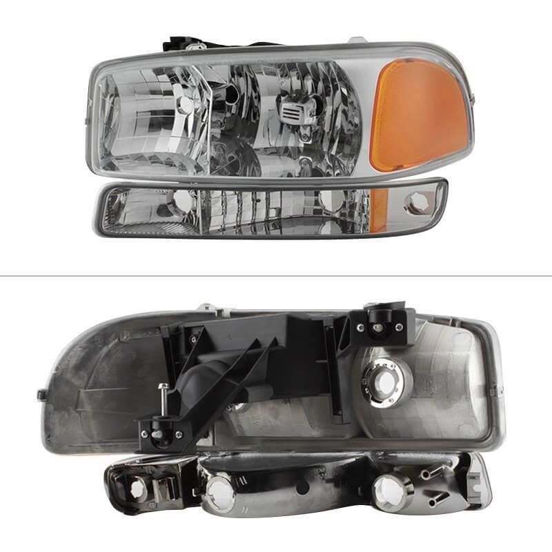 Crystal Headlights and Bumper Lights for GMC Sierra 99-06 / Yukon 00-06 A792