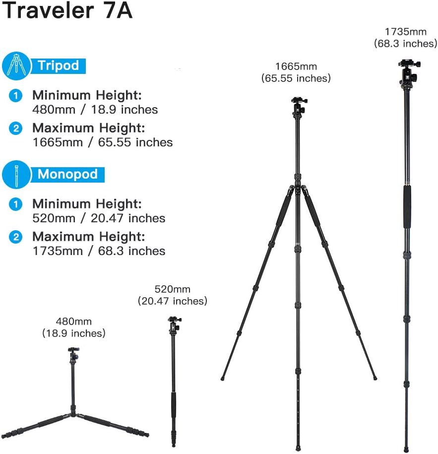 Aluminum Camera Tripod with Panorama Ball Head and Quick Release Plate M136195