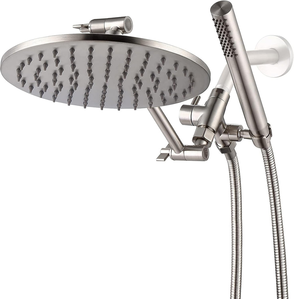 All Metal Dual Shower Head Combo with Adjustable Extender (Matte Black) Y35003