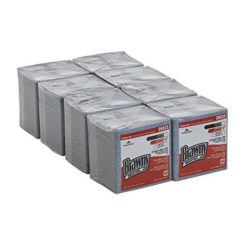 Medium Duty Airlaid 1/4 Fold Wipes, Blue, 50/Pack, 8 Packs/Carton T10844