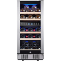 30 Bottles Dual Zone Low Noise Wine Cooler Refrigerator Q2800