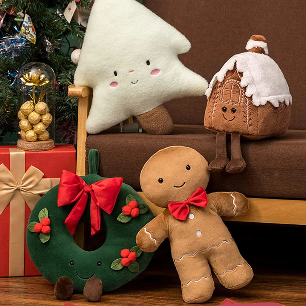 Kawaii Ginger Bread Plush Toy Stuffed Cookie House Shape Cushion Pillow H658785