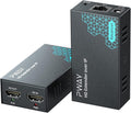 HDMI Extender 500ft Over Single Cat5e/6, Over IP/TCP One to Multiple Monitors by Ethernet Switch, Full HD 1080P@60Hz Video Extended N911377