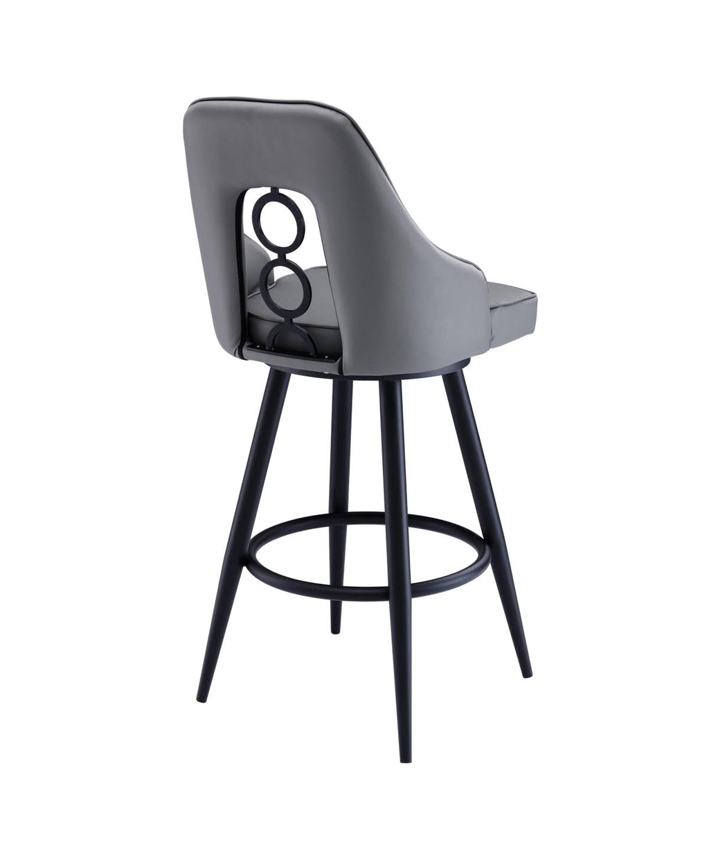 Black Faux Leather Bar Height Barstool B1896