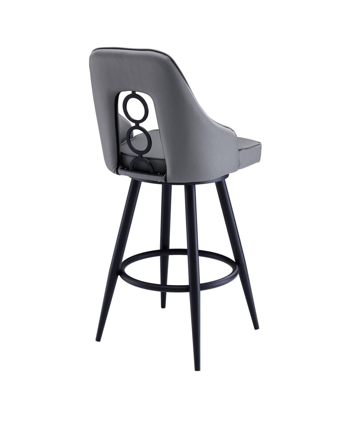 Black Faux Leather Bar Height Barstool B1896