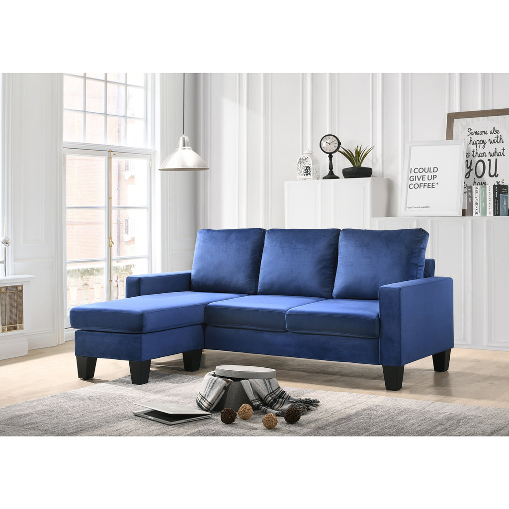 Navy Blue Sofa Chaise P329