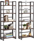 5 Tier Bookshelf Set of 2 with Metal Fram D795542