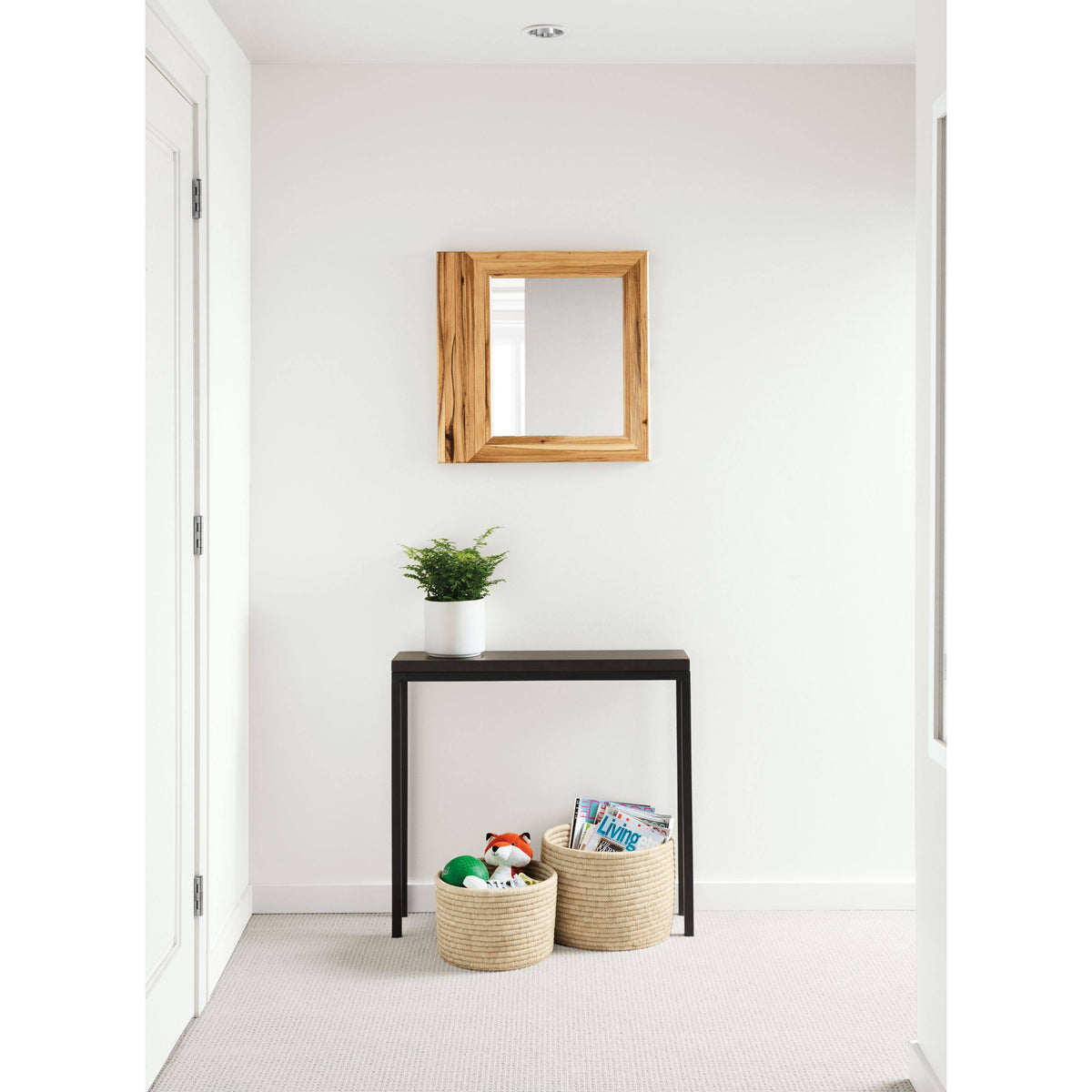 Walnut Top Console Table with Slate Base W96882