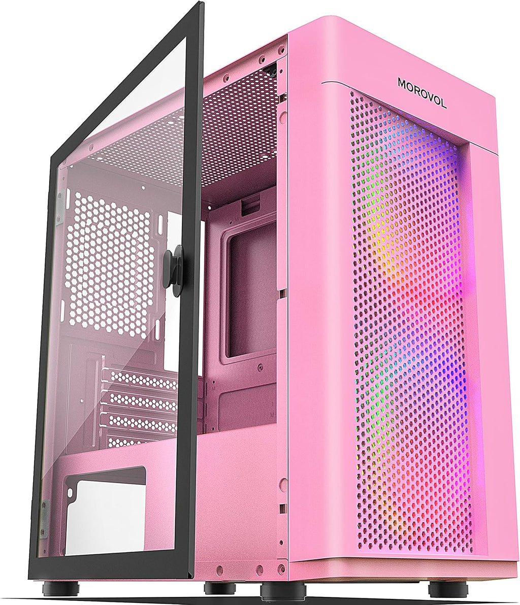 Mesh Matx Tower Computer Case with Tempered Glass Panel D112