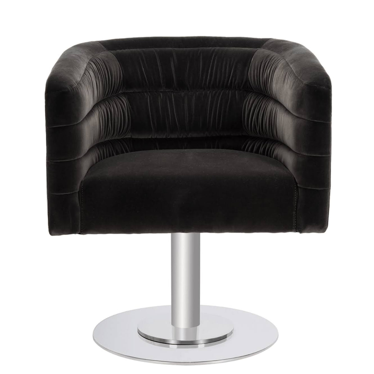 Almond Velvet Swivel Tub Chair E2634