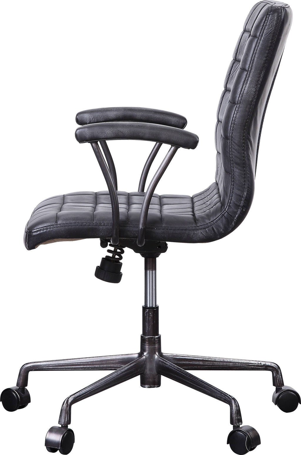 Vintage Black Top Grain Leather Executive Office Chair J813