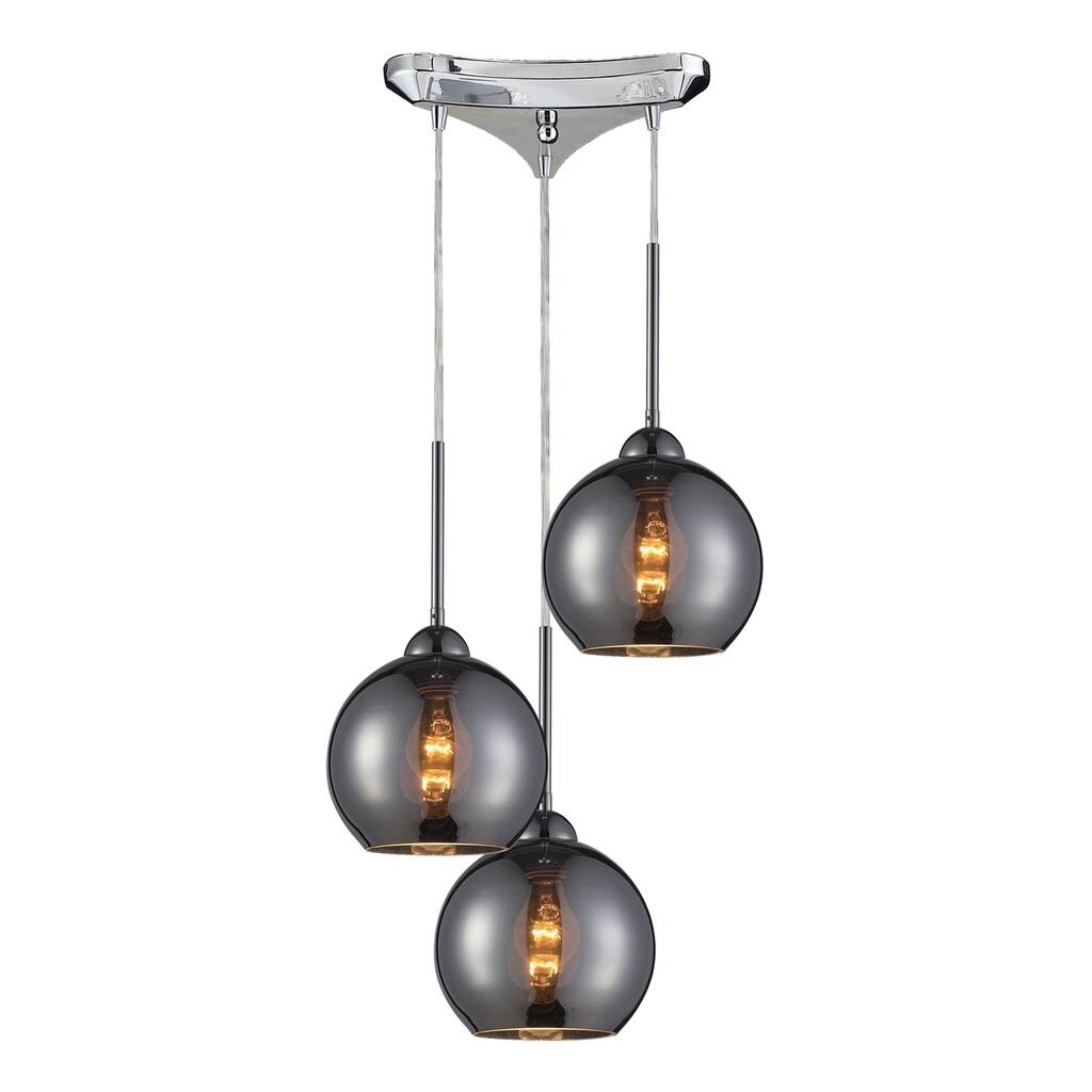 Polished Chrome 3 Light Pendant M8467