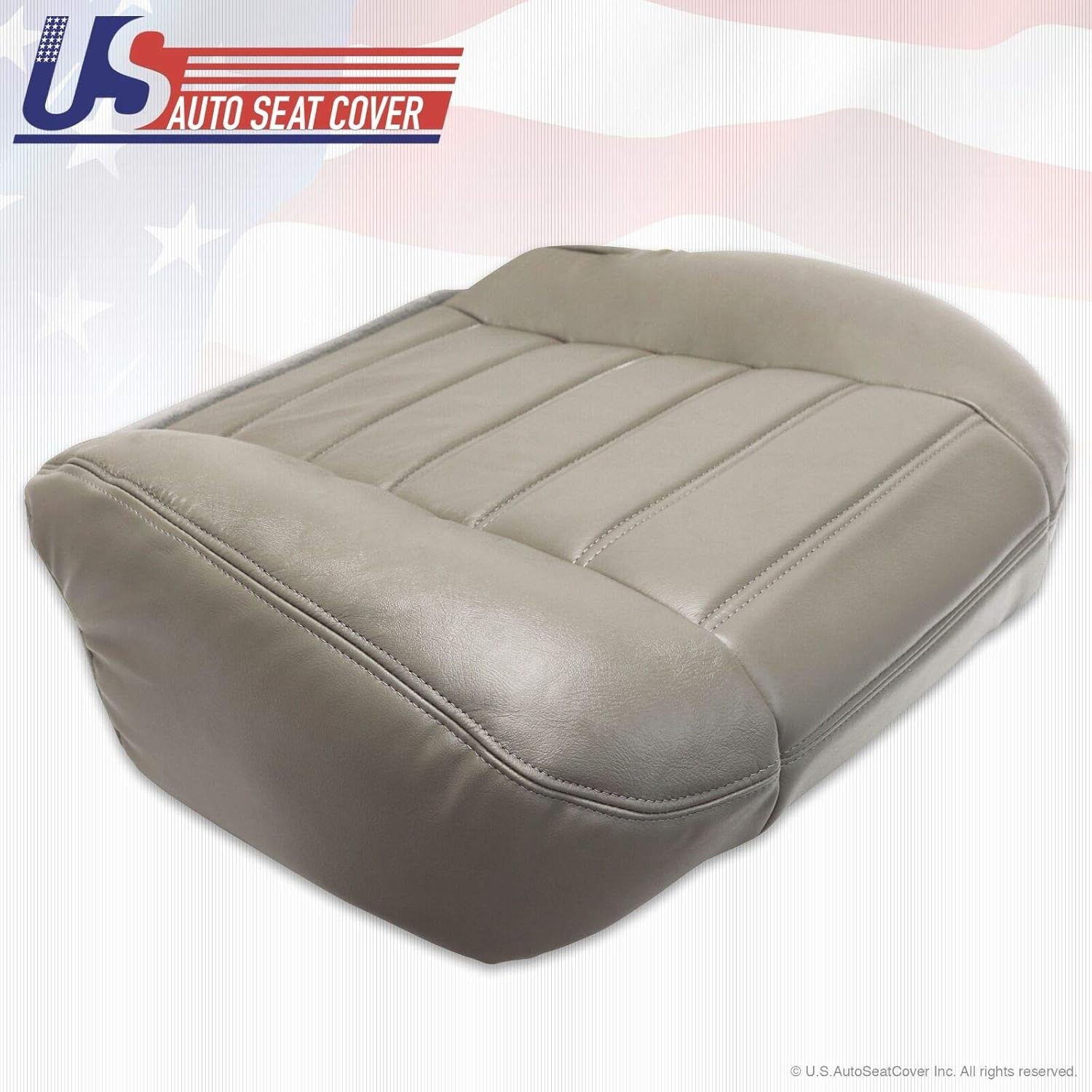 Gray Synthetic Leather Seat Cover Pack of 2 M6299