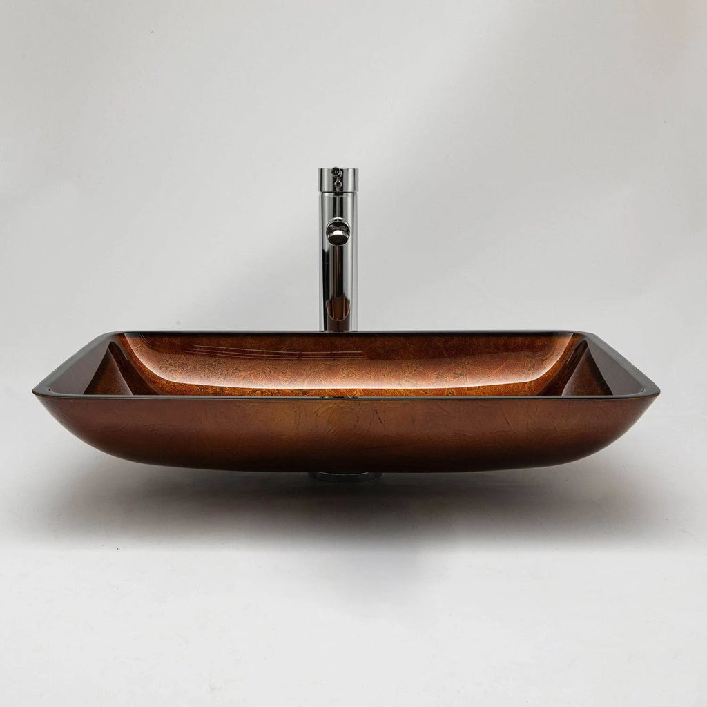 Black Rectangular Vessel Bathroom Sink G709830
