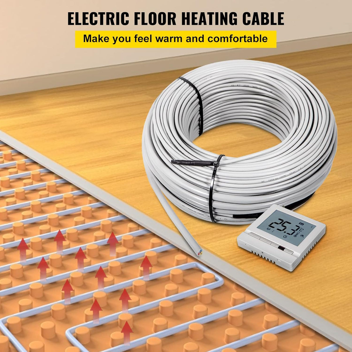 Floor Heating Cable 42.7 Square Feet Z435448