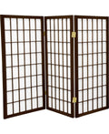 Walnut 3 Panel Shoji Screen W319