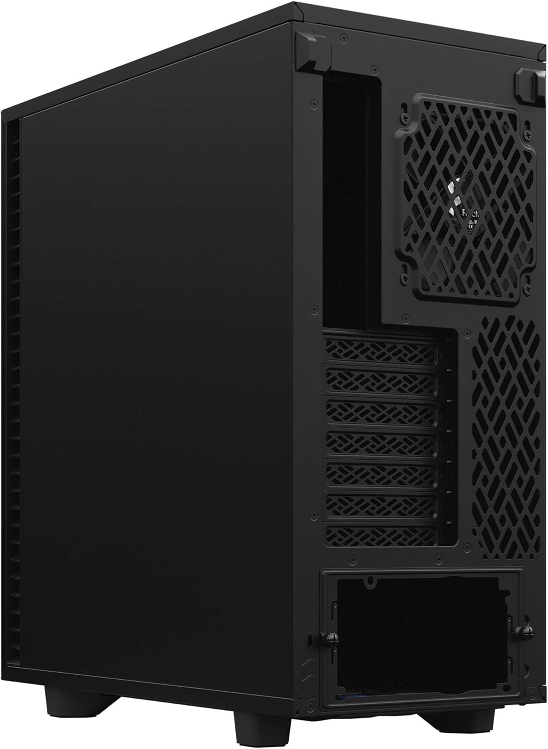 Black Brushed Aluminum/Steel ATX Compact Silent Mid Tower Computer Case K154856