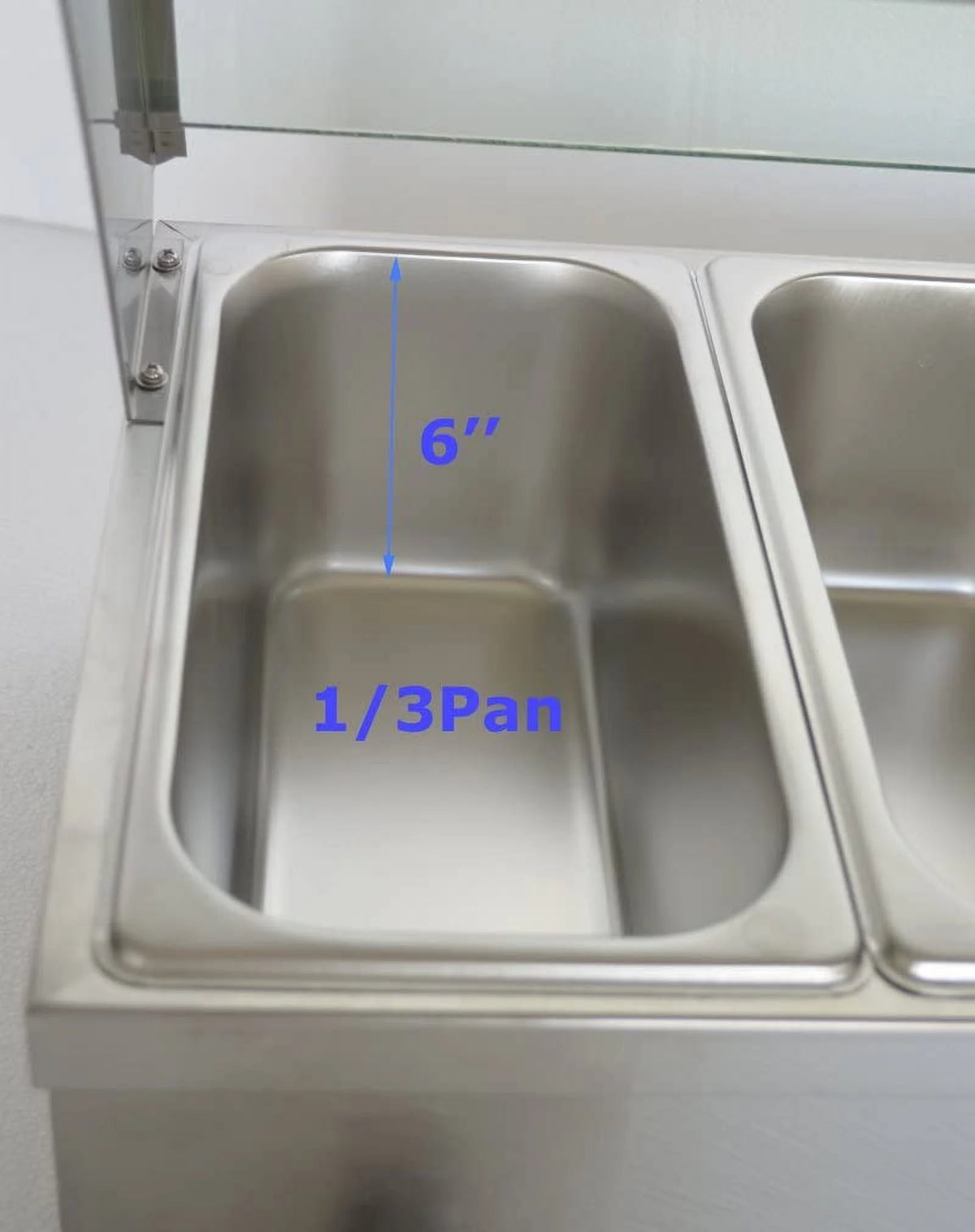 3 Pot Bain-Marie Buffet Steam Heater Food Warmer with Glass Shield Y828
