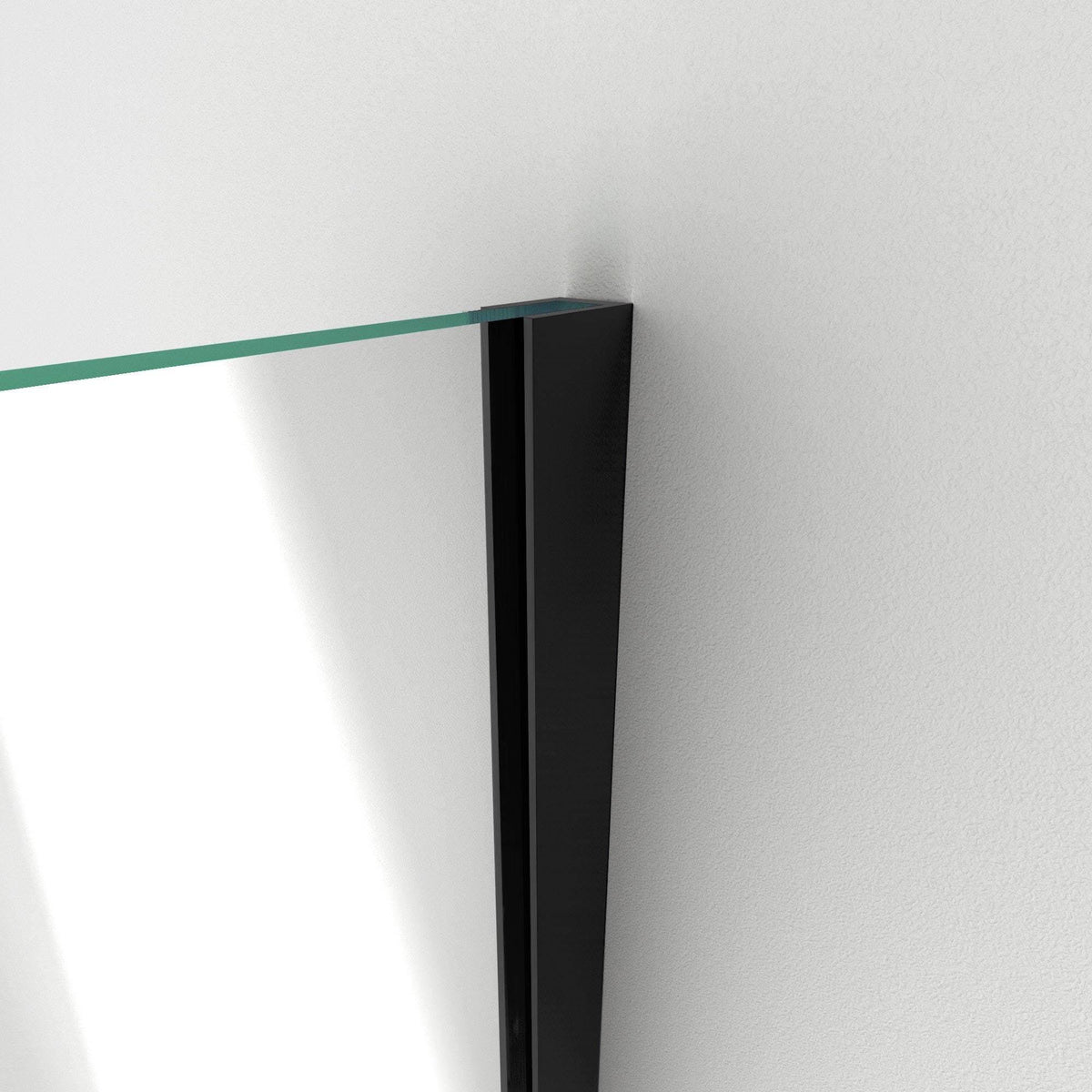 Satin Black Frameless Hinged Shower Door C828069