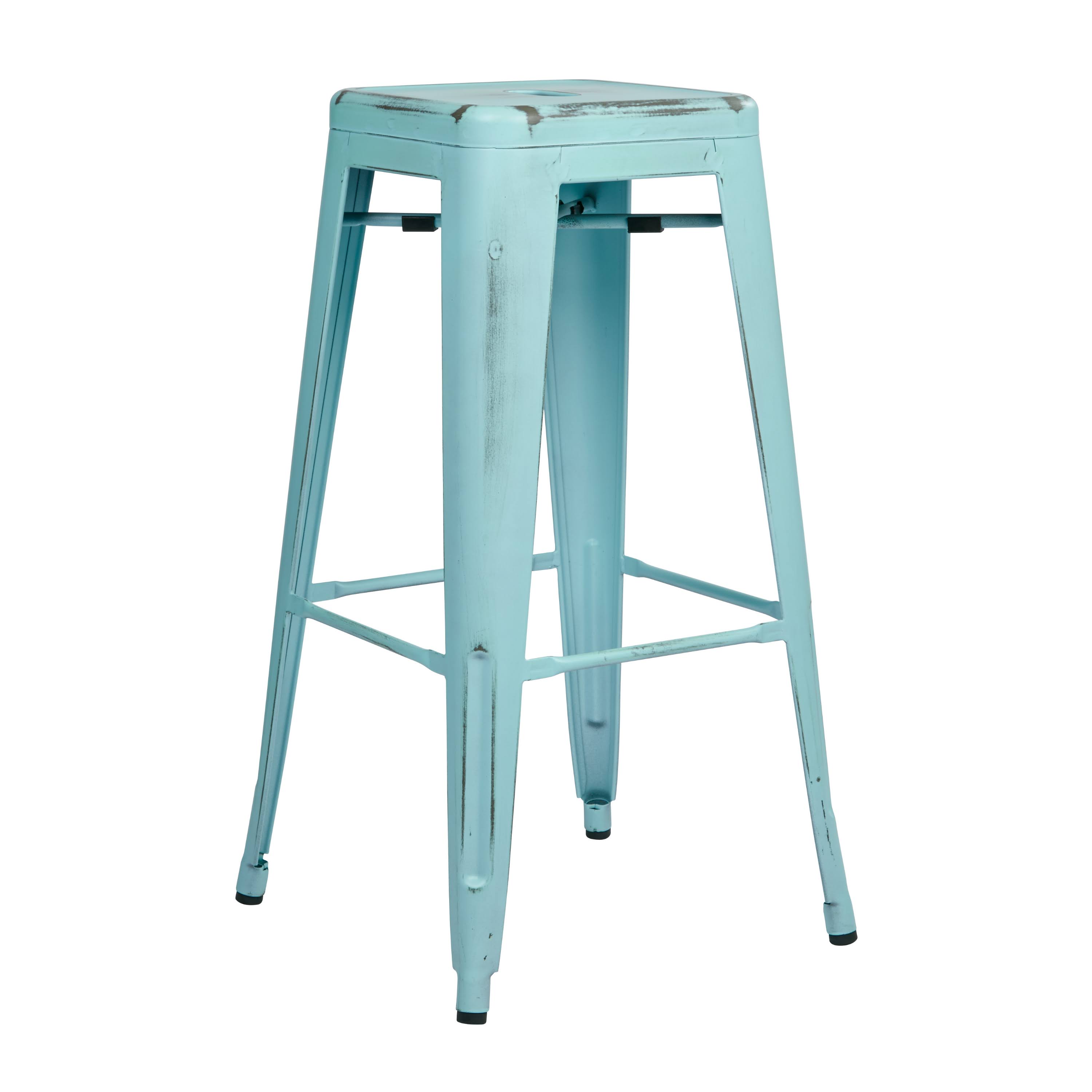 Antique Pink Metal Barstool 2-Pack M691520