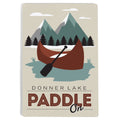 Maroon Canoe Metal Sign Decor Q637005