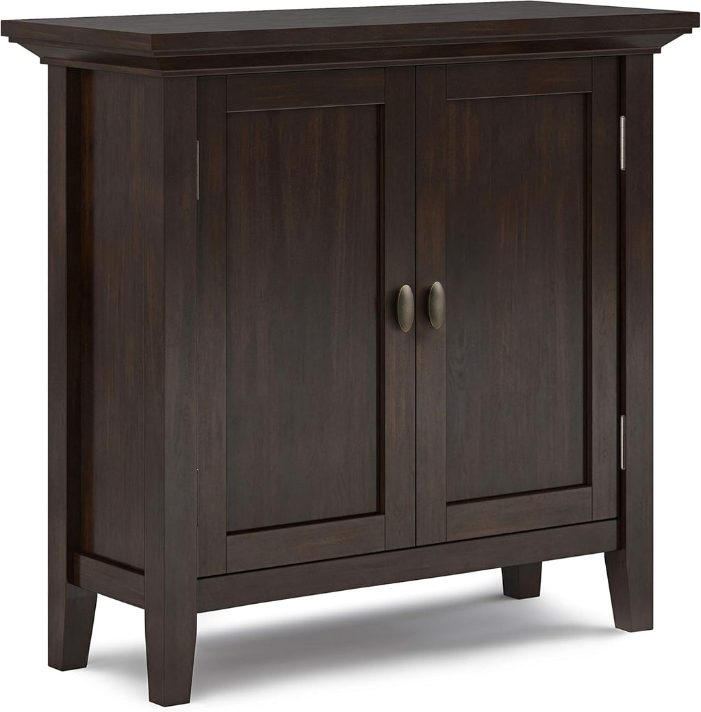 Brunette Brown Solid Wood Low Storage Cabinet C1495