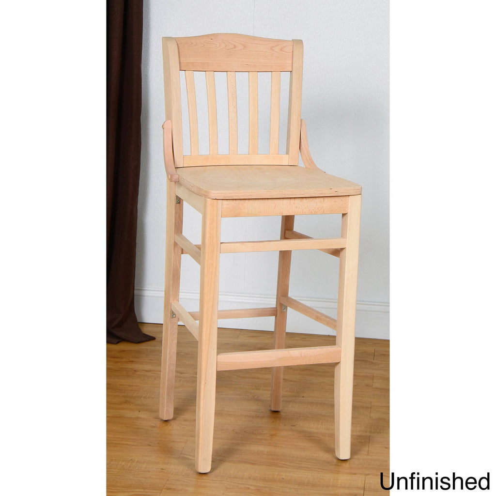 Dark Mahogany Wooden Bar Stool D449699