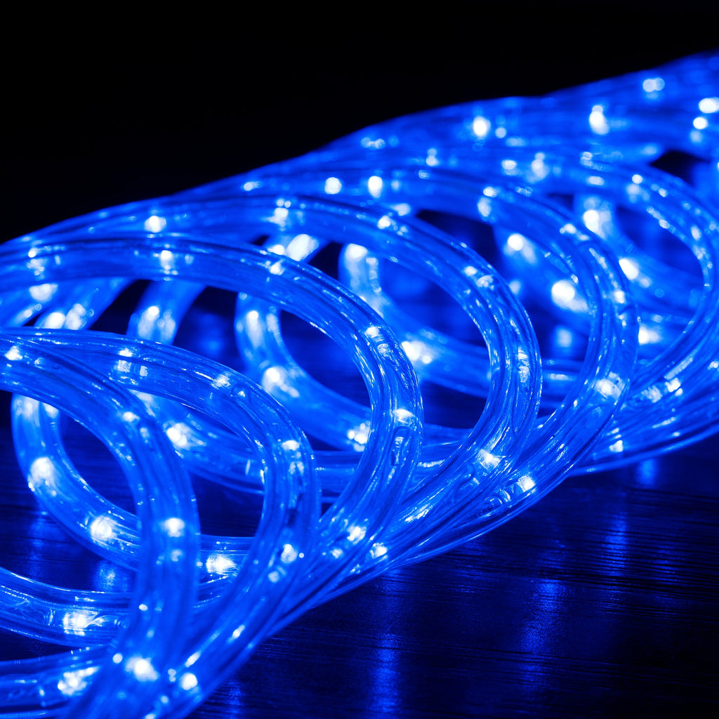 Blue 3/8" Thick LED Rope Lights, IP65 Indoor/Outdoor Lighting E63098