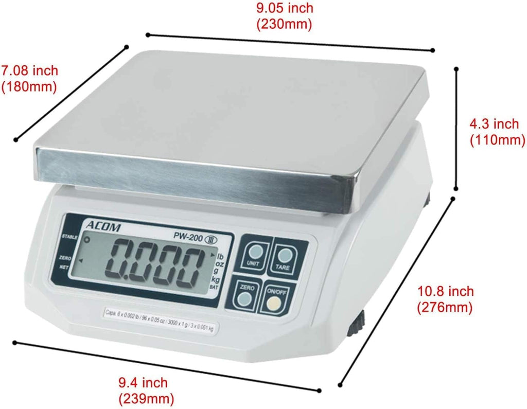 Digital Portion Control Scale, 15lb Capacity, 0.005lb Readability Q47875