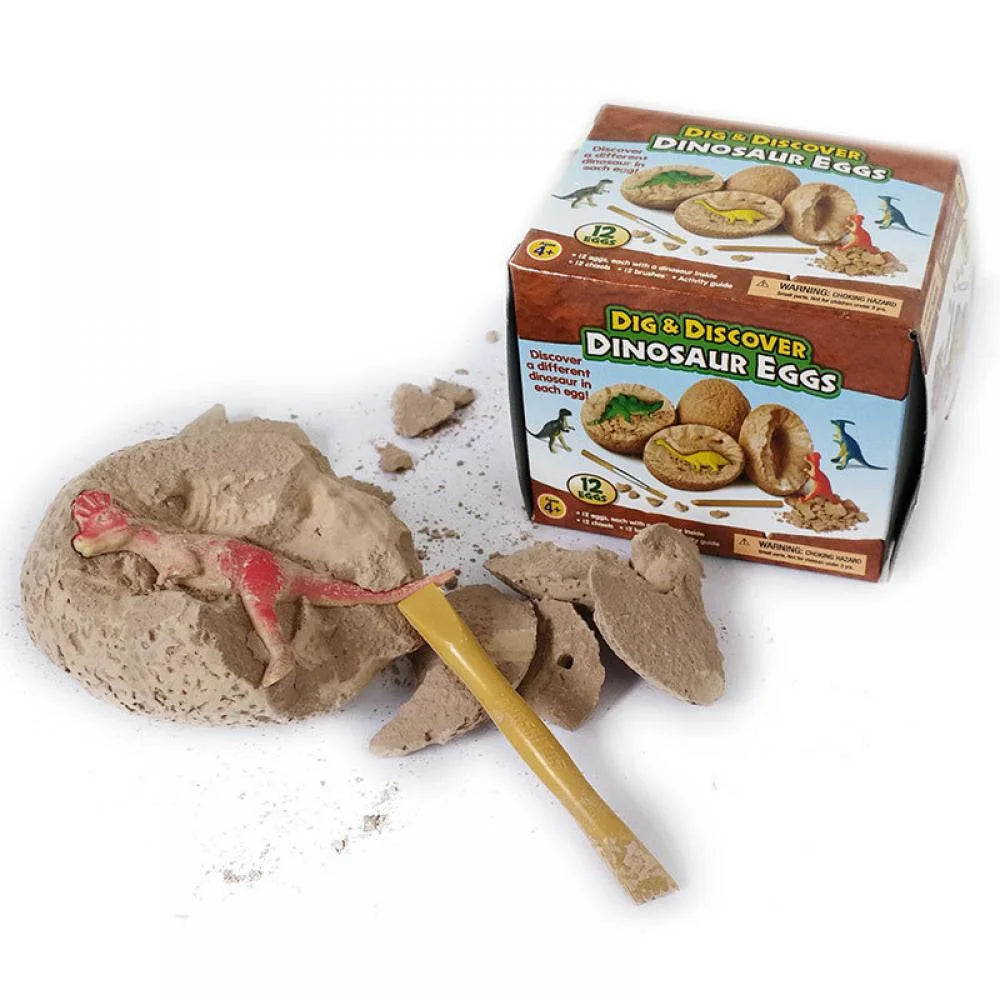 Dinosaur Eggs Excavation Kit with Dino Models Toy W3911
