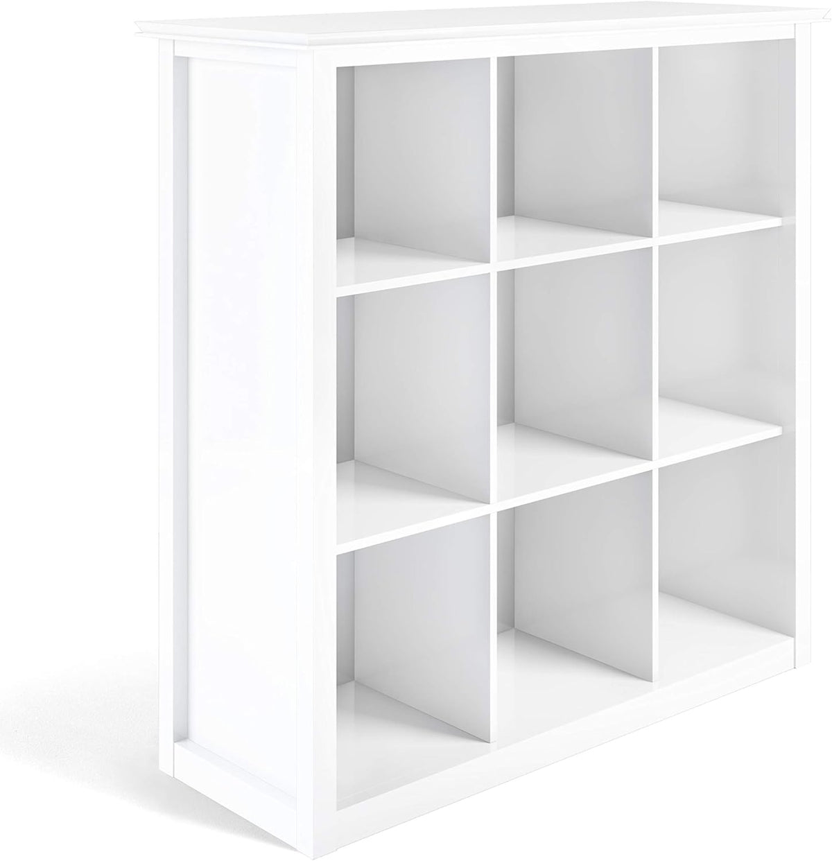 9 Cube Solid Wood Bookcase in Russet Brown W449936