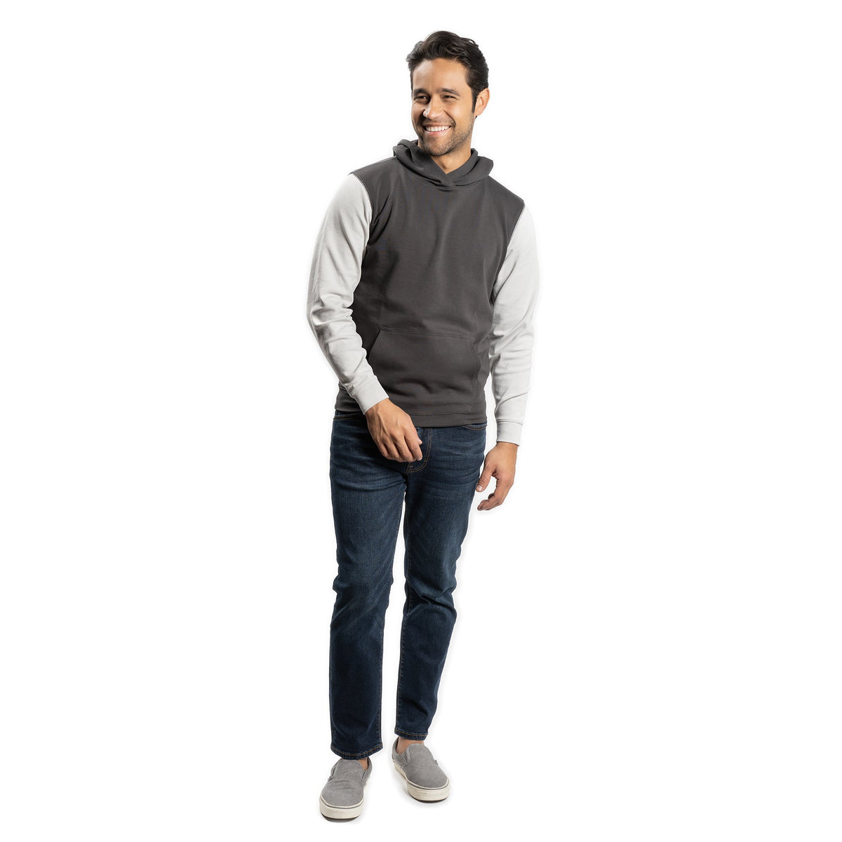Pullover Hoodie - Washed Black Grey