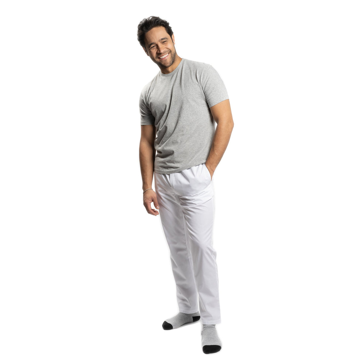 Cotton Pajama Pants - White