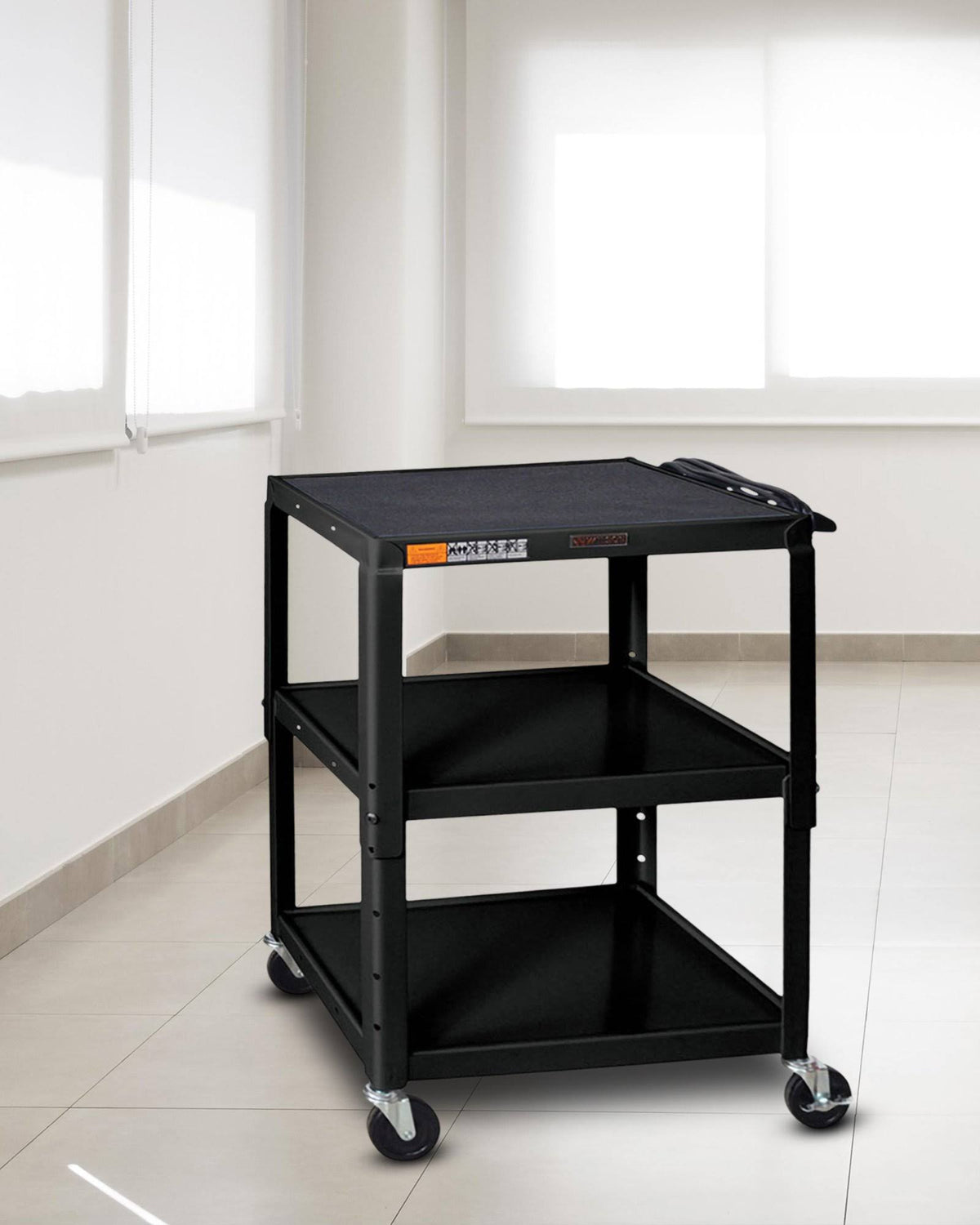 Black Adjustable Height Cart A439