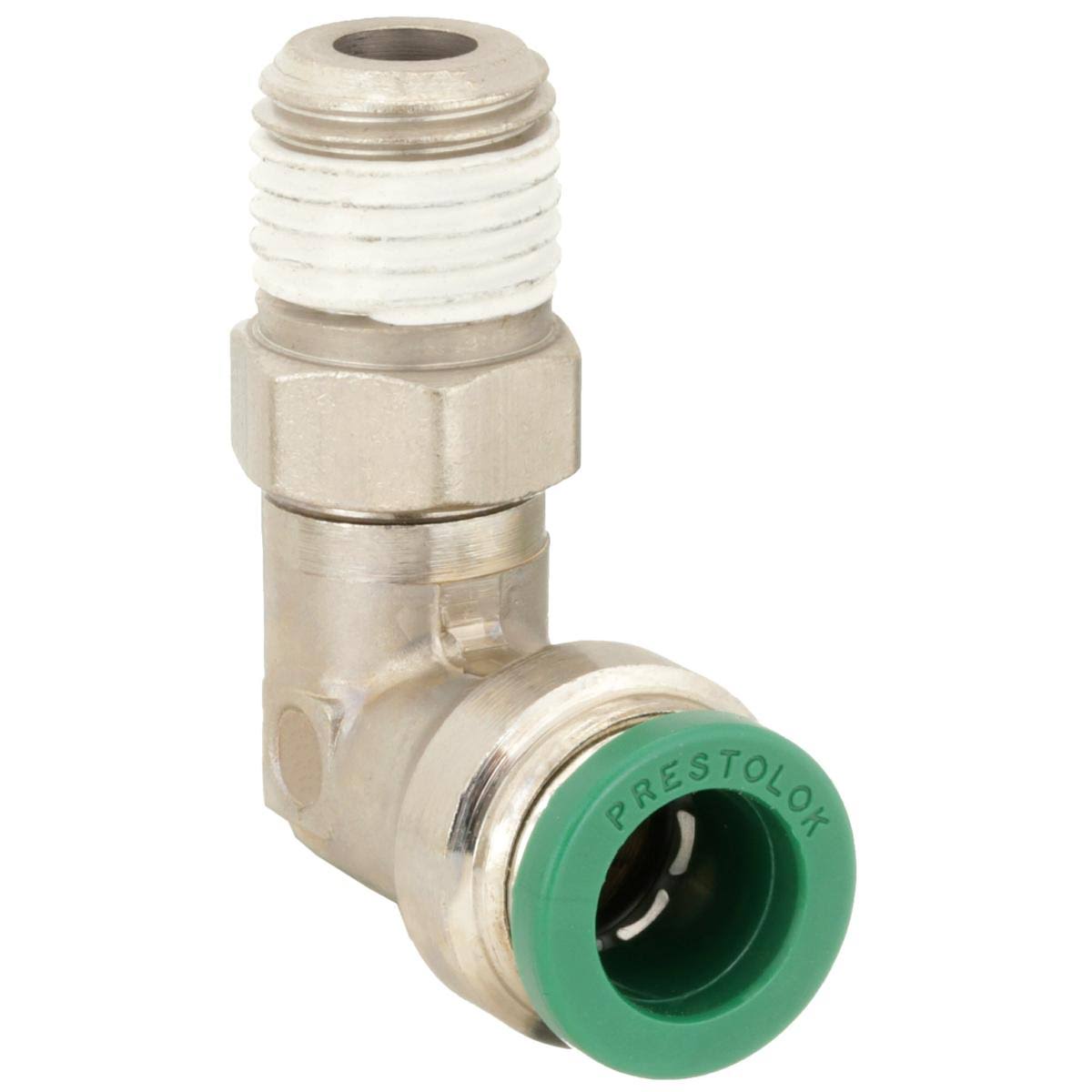 Nickel Plated Brass Swivel Elbow, 90 Degrees, 1/2 in Tube Size N303379
