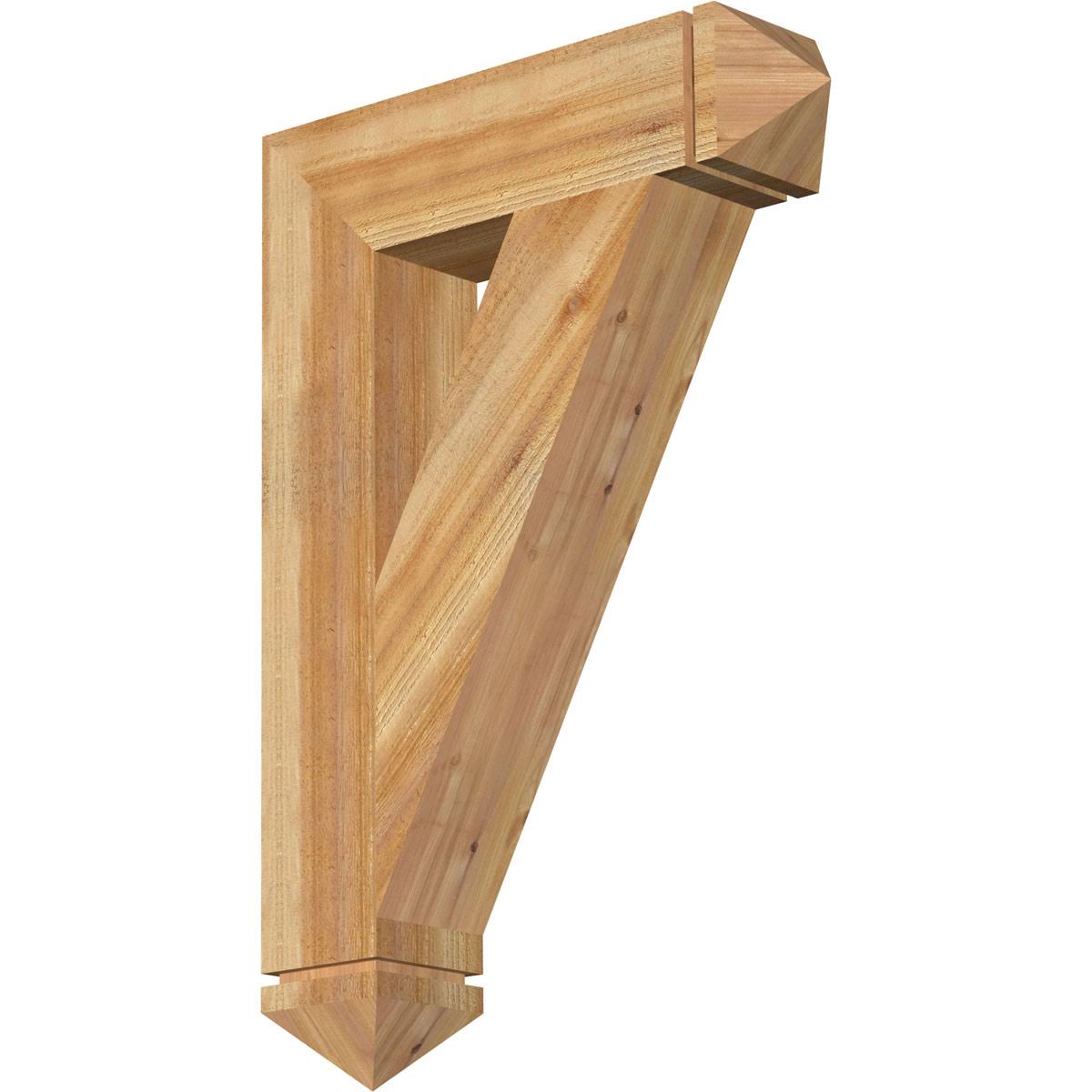 6x22W x 26x22D x 38x22H Traditional Arts u0026 Crafts Rough Sawn Western Red Cedar BRACKET B3856