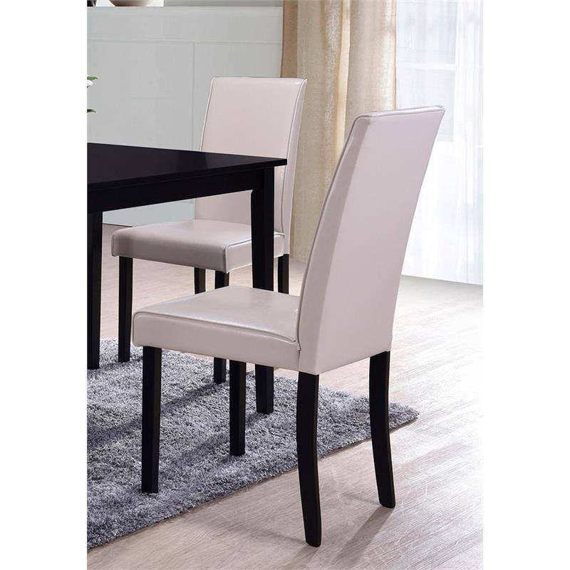 Cream Contemporary Side Chairs, Set of 2 Q458242