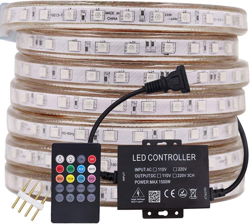 LED Strip Lights with 20Key IR Remote, 164ft/50m K8404