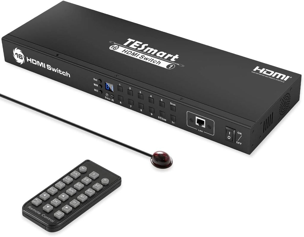 8 in 1 Out 4K HDMI Switch with Rack-Ears Black E1668