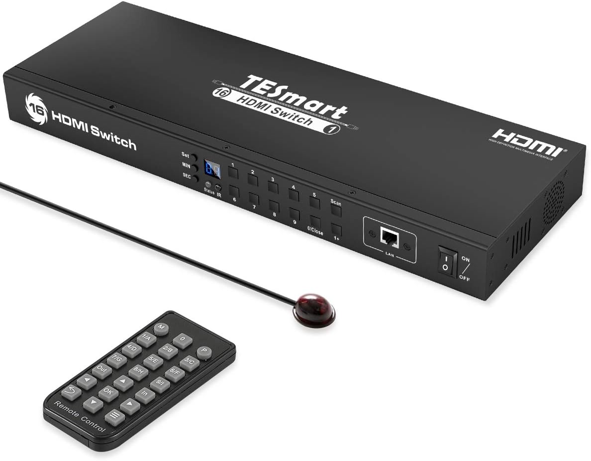 8 in 1 Out 4K HDMI Switch with Rack-Ears Black E1668