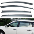 4Pcs Smoke Tinted Vent Window Visors With Chrome Trim I8873