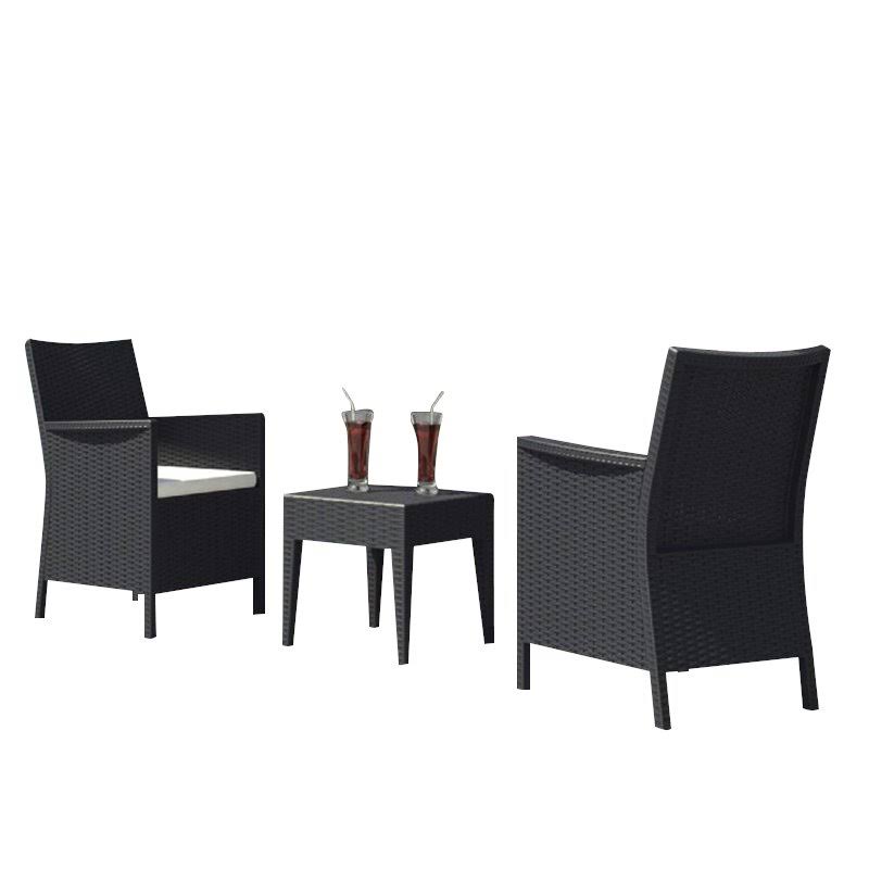 3 Piece Brown Wickerlook Casual Seating Set B4303