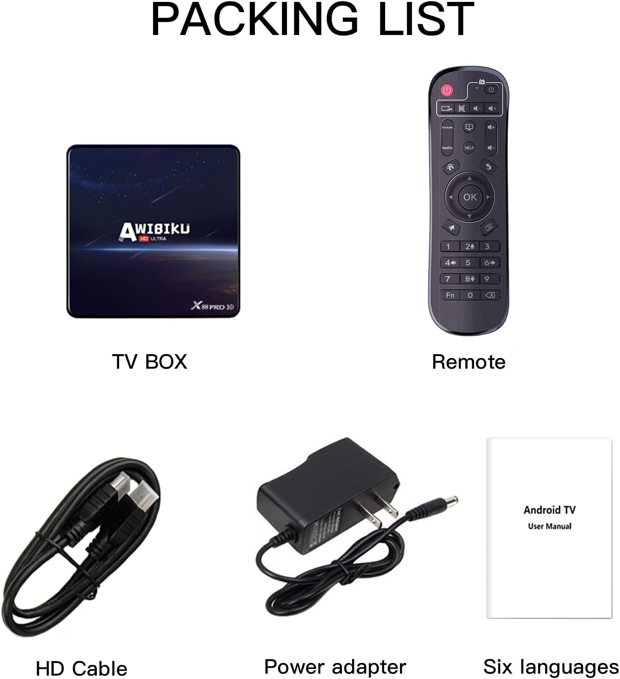 Android TV Box 4GB 64GB Ultra HD 4K HDR WiFi Bluetooth Set Top Box Pack of 2 Q7512