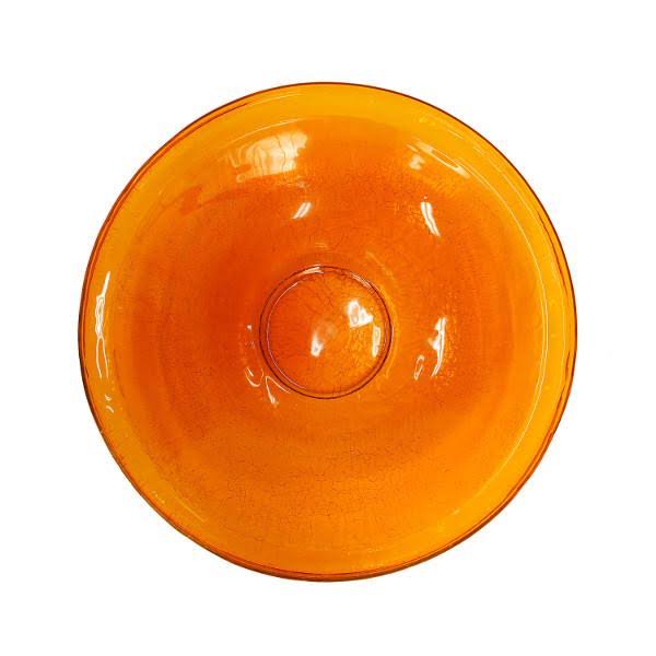 12 in. Mandarin Crackle Birdbath with Tripod Stand G875510